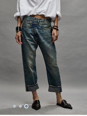 R13 Crossover Jeans in Kelly Wash Size 24